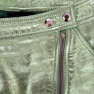 Pinko green mini skirt pop culture made in Italy size 40